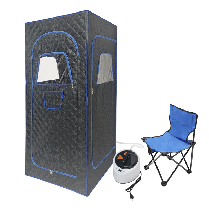 Portable 1 - Person Steam Sauna Box W/ Remote Control
