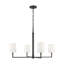 Thomas O'Brien Danica 4 Light Dining Room Chandelier With White Linen Shade-95350230-95350231
