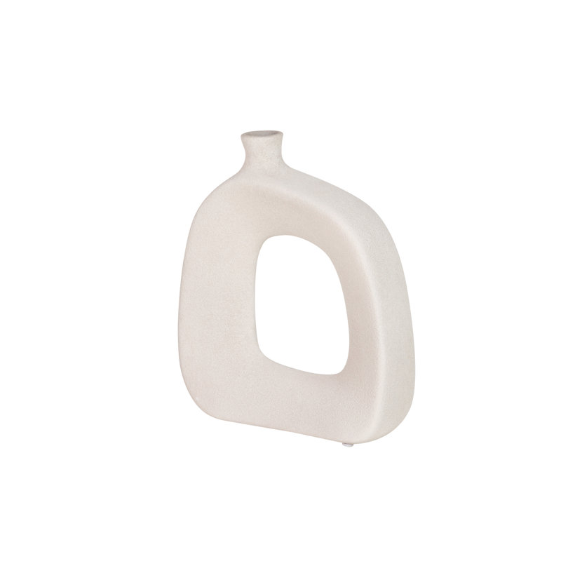 Ceramic / Porcelain Table Vase, 30cm H x 30cm W x 11cm D, Grey
