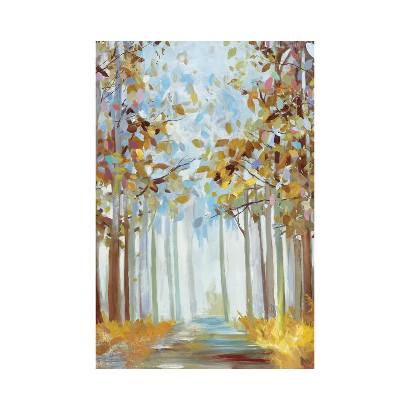 Walking Throug Gold by Allison Pearce - Wrapped Canvas Print, 30.48 cm H x 45.72 cm W