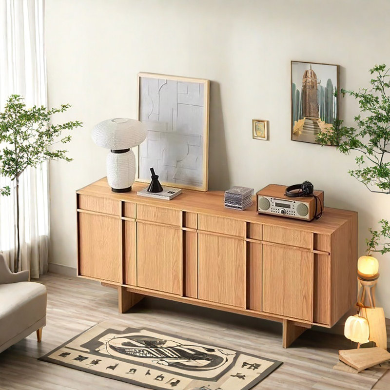 Solid Wood Dining Sideboard, 30.7" H x 63" W x 15.7" D