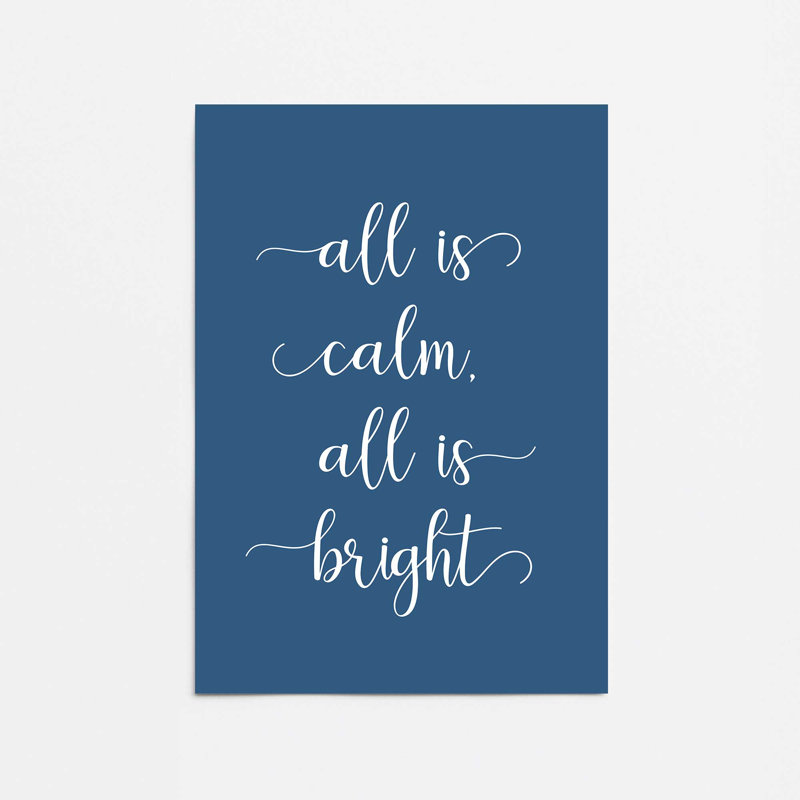«All is Calm», reproduction d'art, Sans cadre, 11 po x 14 po