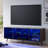 Margie Modern 66" TV Stand for 75 Inch TV with Multiple LED Lights, Magnetic Door for Living Room-257127246