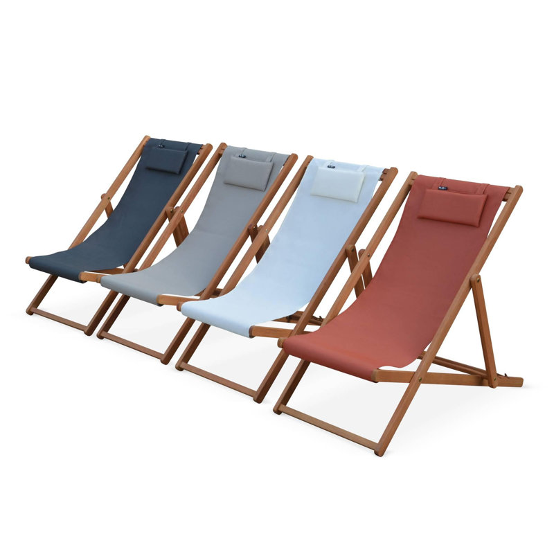 Graydon Folding Deck Chair, Red