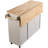 Kitchen Island Cart With Solid Wood Top, 45.3" Width Mobile Carts With Storage Cabinet, Rolling Kitchen Table With Spice Rack, Towel Rack, Drop Leaf And Drawer, Portable Islands On Wheels, White-1610344824