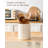Ceramic Utensil Holders,Large & Small Utensil Organizers for Cooking Tools, Leaf Grass Pattern