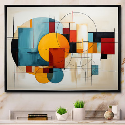 Geoppo Geometric Abstraction Focus II - Abstract Geometric Framed Wall Art