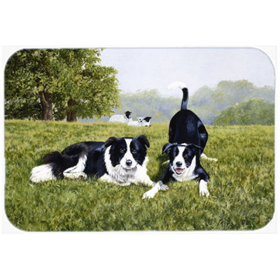 Planche à découper en verre collie caroline de jeu