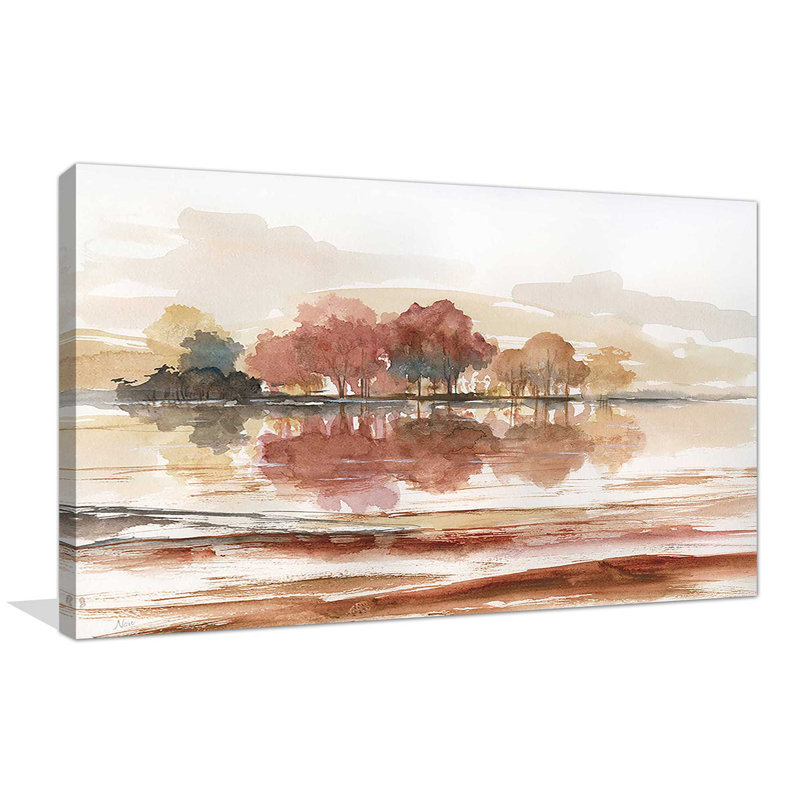 Earthy Dreams par Nan - Peinture, Toile tendue, H 24 po x l 40 po x P 1,5 po