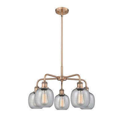 Lustre sphérique à 5 lumières en acier à intensité variable Alve