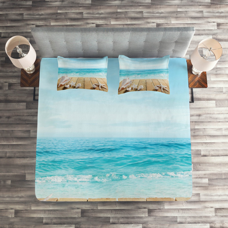 Seashells Coastal Coverlet