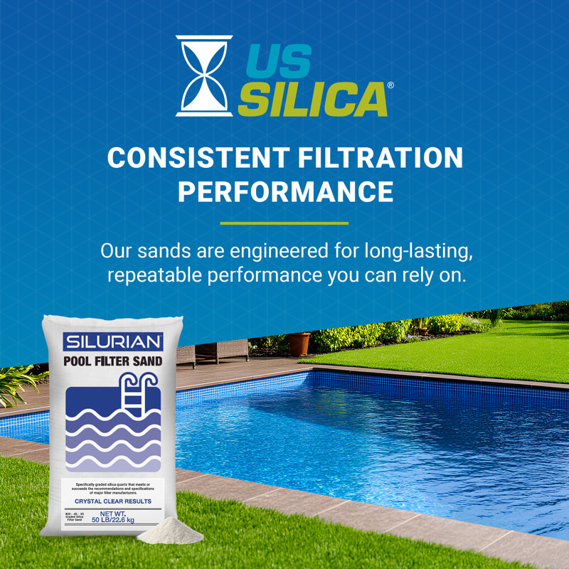 U.S. Silica SILURIAN 20 Grade Angular Pool Filter Sand for Optimal Filtration