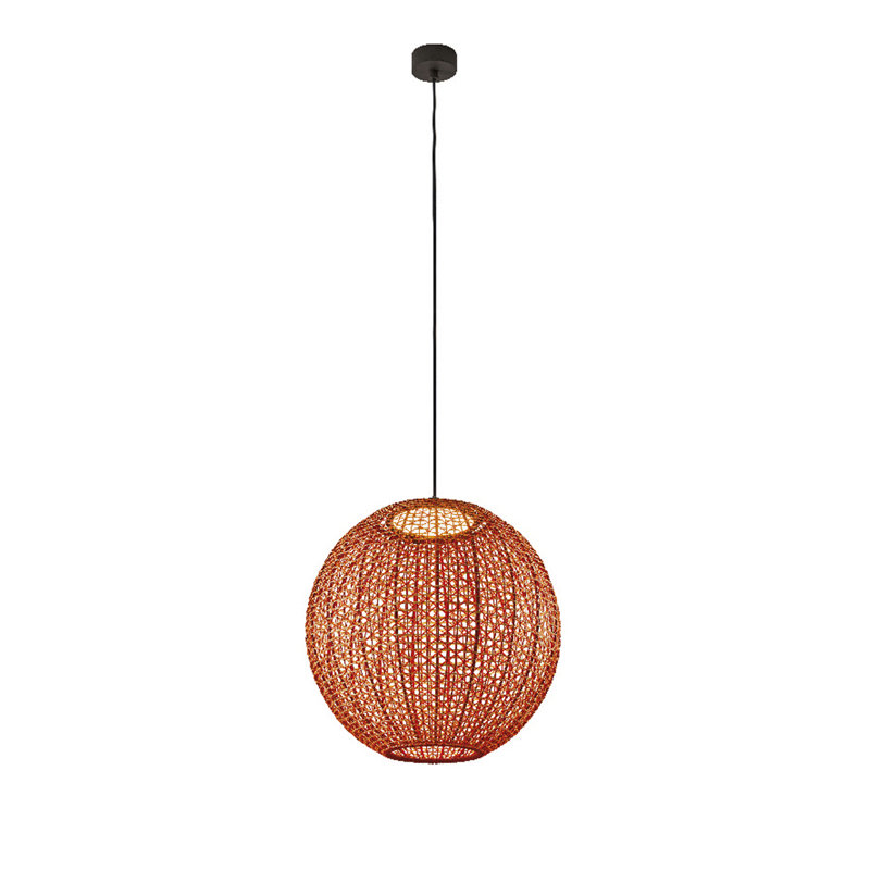 Luminaire suspendu sphère 1 lumière DEL Nans, Rouge