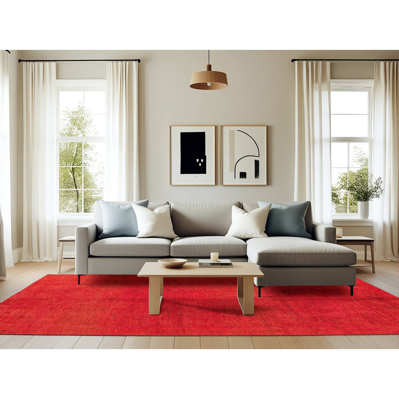 Wool Abstract Indoor Rug, Rectangle 6' x 9'
