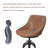 Industrial Bar Stool With Leather Backrest 29.53-35.43Inch Height Adjustable Rustic Swivel Office Chairs Vintage Pub Stools For Kitchen Island Dining Room Living Room