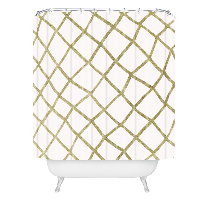 Rideau de douche simple, Blanc