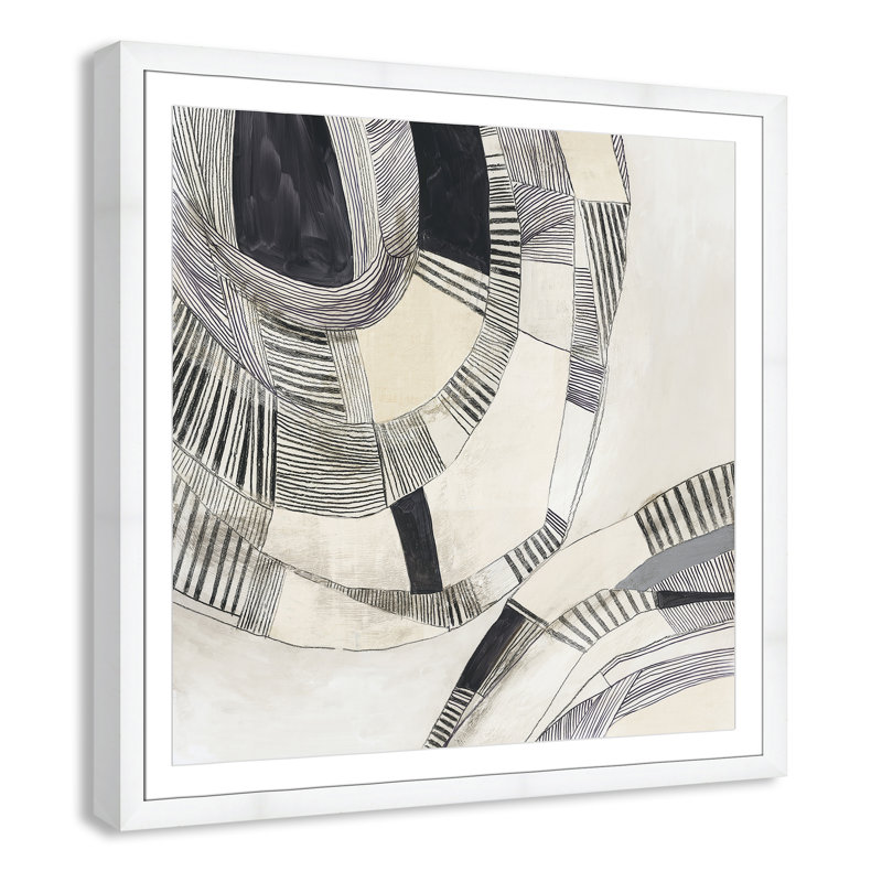 Shadowed Symmetry Print by Casa Fine Arts, White, 42.5" H x 42.5" W