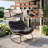 Patikuin Reinforced Steel Patio Rocking Chair, Weather-Resistant Rattan with UV-Proof Cushion, 450 Lbs Capacity, Yellow Rattan & Black Cushion, Outdoor/Indoor Rocker for Porch, Garden, Living Room, Arc Foot-964345621