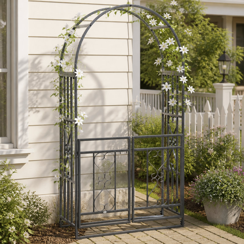 81 in. H x 45 in. W Steel Arched Trellis