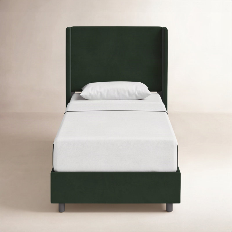 Tilly Upholstered Bed, Twin, Classic Emerald Performance Velvet