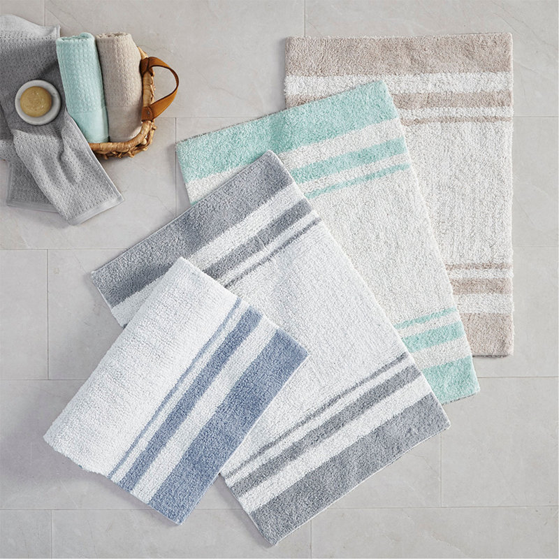 Reversible Bath Rug, Runner 2' x 6', Gray