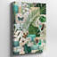 Toile, collage vibrant avec un éventail d'illustrations botaniques, y compris l'art mural, fleurs délicates, feuilles vertes luxuriantes et art mural sur toile-1043140029