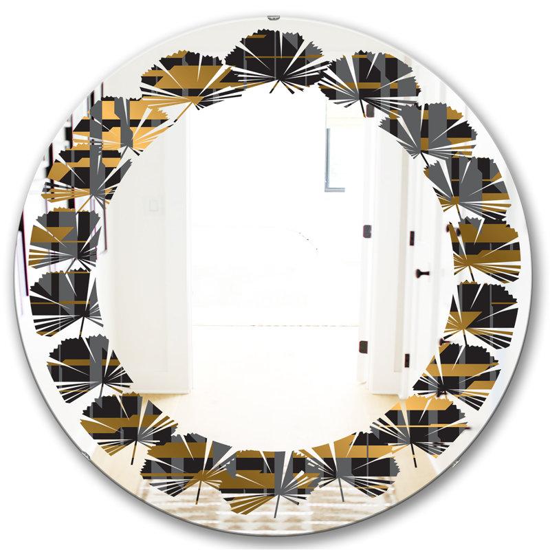 Miroir mural Leaves Checke, H 31,5 po x l po