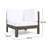 Arm Chair Crafted From Wood In White, 29.59 In. Depth, Width, 26.08 Height Chair, White Color,