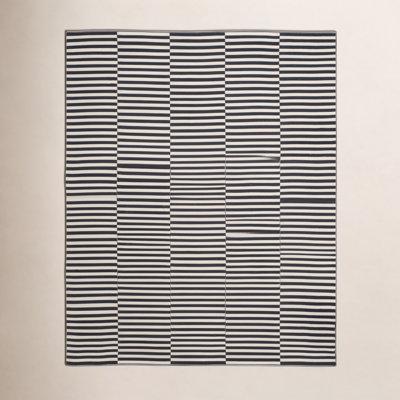 Ilona Ivory Black Striped Cotton Rug