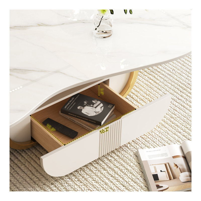 Table basse Modern Modern Butterfly, Doré