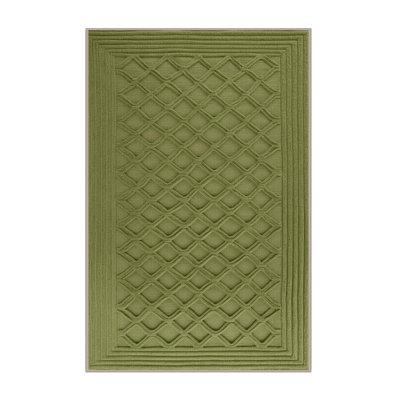 Machine Washable Trellis Brown Area Rug