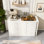 Buffet extensible 89,7 po en bois avec 2 portes et 3 tiroirs, armoire de rangement multifonctionnelle
