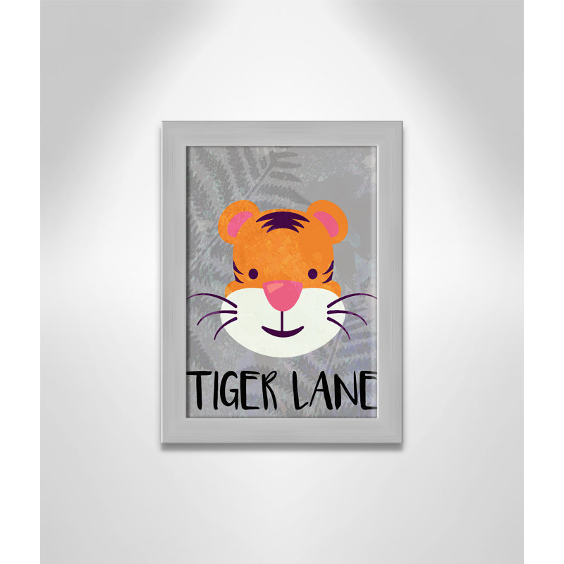 Impression sur papier Tigert Lane Tiger Lane, H 14 po x l 10 po x P 0,6 po, Encadré plat argent