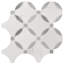 Calabria Frost Camira 10 in. x 10 in. Polished Marble Mosaic Floor and Wall Tile