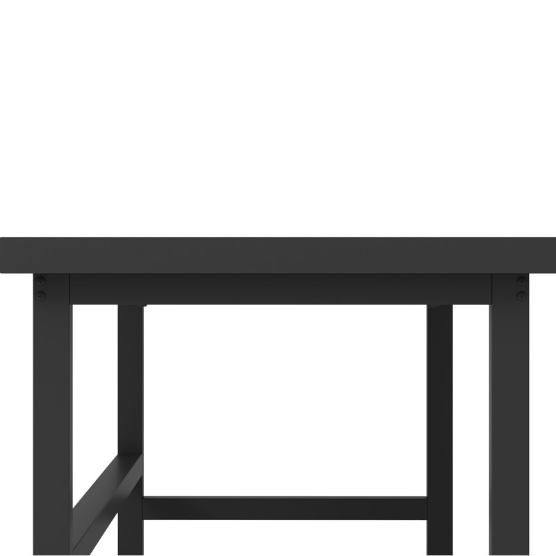 Bureau d'ordinateur moderne, 47,2 po, grand bureau, bureau, bureau, bureau d'écriture, bureau à domicile, noir, Noir