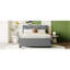 Lit plateforme tapissier avec tête de lit confortable et lit gigogne simple en tissu de brique gris et lit escamotable pour économiser de l'espace-121104063-121104064