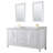 Daria 72'' Double Bathroom Vanity with Carrara Marble Top-108910117-108910119-108910141