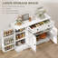 Buffet 47 po, armoire de cuisine de ferme, blanc-661929887