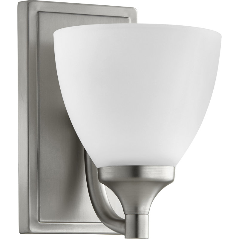 Applique murale à bras 1 lumière Cariah, Nickel satiné