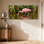 Oiseaux roses dans une mangrove, réflexion sur l'eau, ensemble de 3 impressions sur toile