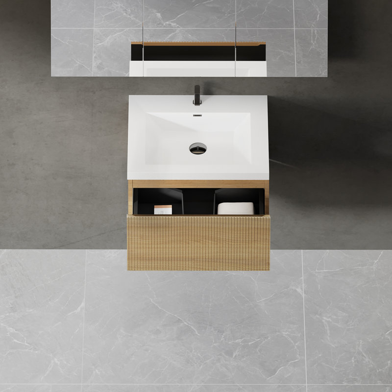 Floating Bathroom Vanity with Sink Combo, 24"