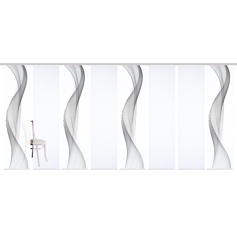 Semi Sheer Sliding Panel, in Grey