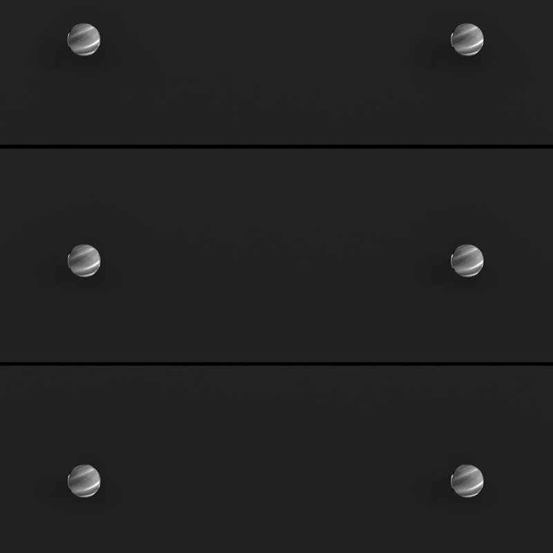 Commode 5 tiroirs Tevrat, Noir
