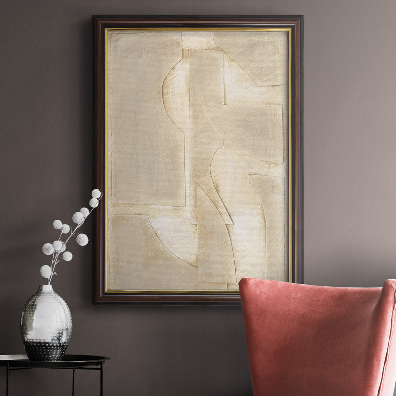 Buff Buff Shapes II - Peinture sur toile encadrée, H 36 po x l 24 po x P 2,5 po