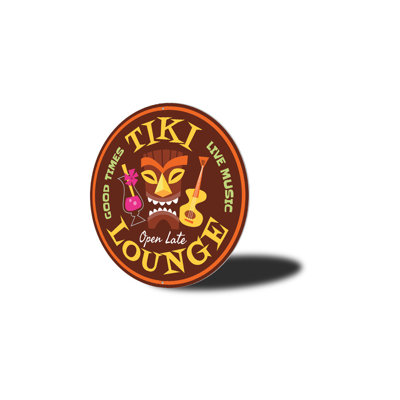 Plaque de plage en aluminium Tiki Lounge