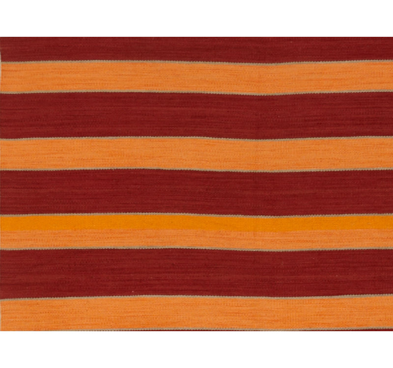 Striped Area Rug in Red/Orange