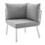 Ensemble de patio extérieur en aluminium 6 pièces Riverside par Modway-344958906-344958902