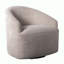 Fauteuil demi-tonneau pivotant de 30 po de large Tiberiu-758800068