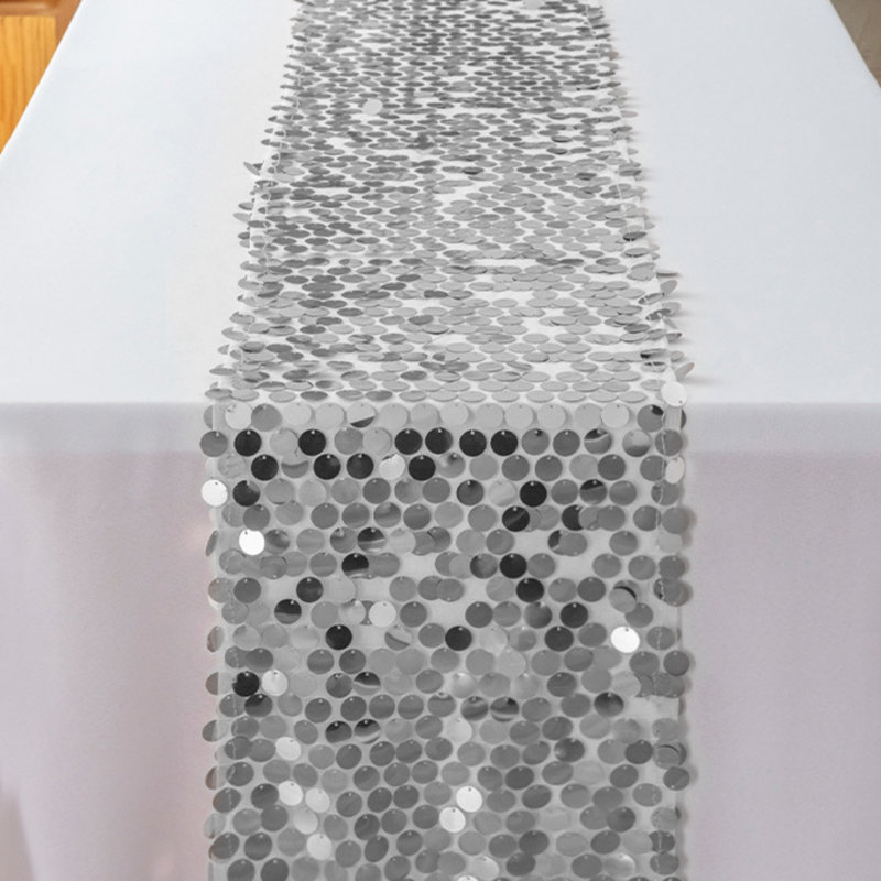 Chemin de table Sequin, Argent argent
