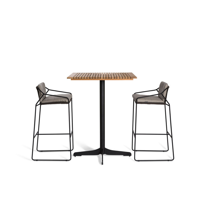 Sandur 28.38" Patio Bar Stool, Anthracite